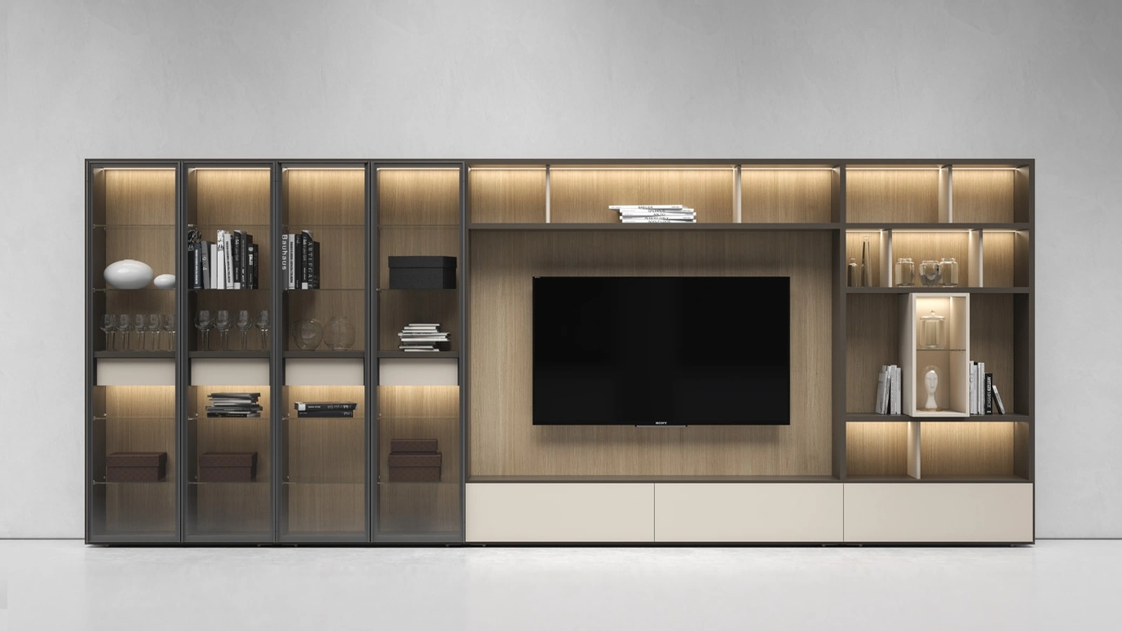 Parete Attrezzata Pari & Dispari B di Presotto