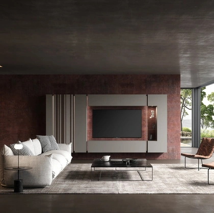 Parete Attrezzata Soggiorno Bassorilievo 41 di Voltan