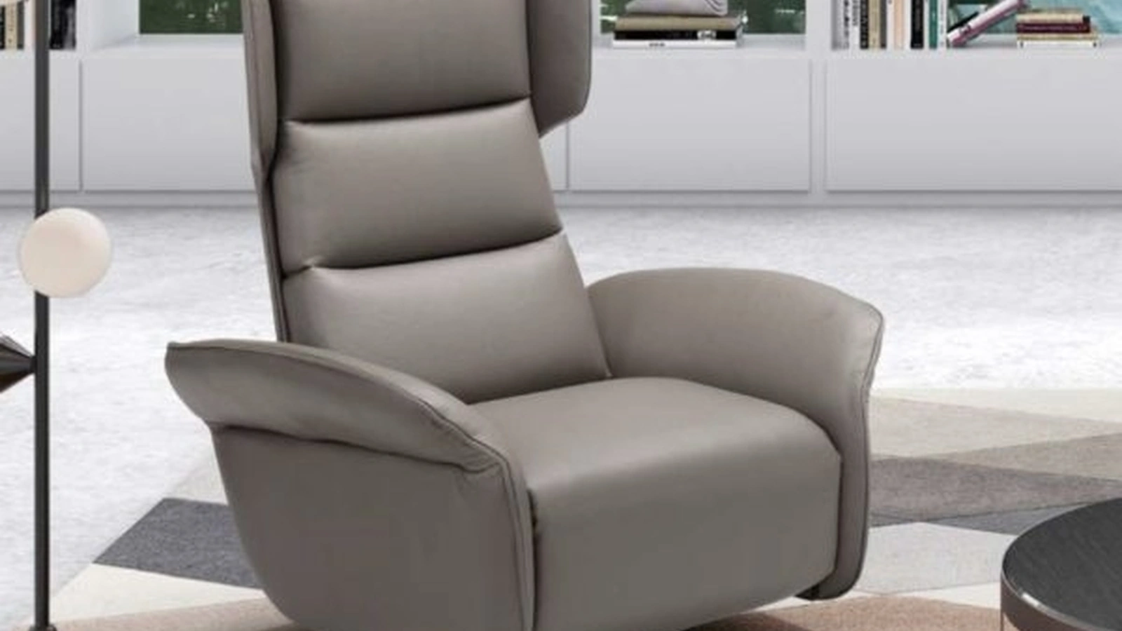 Poltrona relax con testiera regolabile Amsterdam Swivel di Spaziorelax
