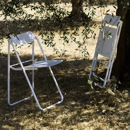 Sedia pieghevole in metallo Con-Fort di Opinion Ciatti