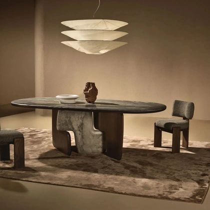 Tavolo Balance in marmo e legno di Nature Design