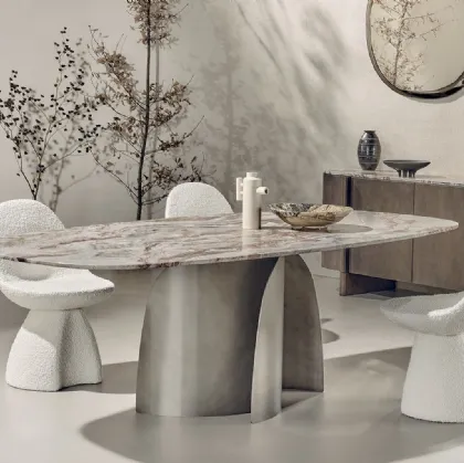 Tavolo Bloom con top in marmo di Nature Design