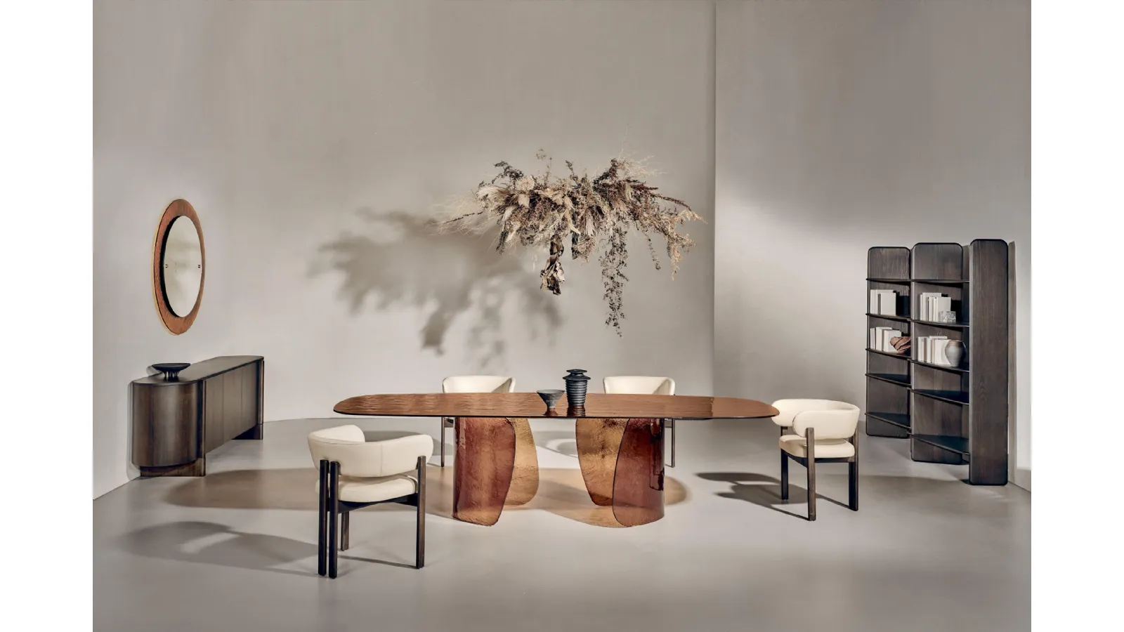 Tavolo in vetro cotto Blur di Nature Design