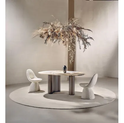 Tavolo Lymph in marmo Patagonia e legno di Nature Design