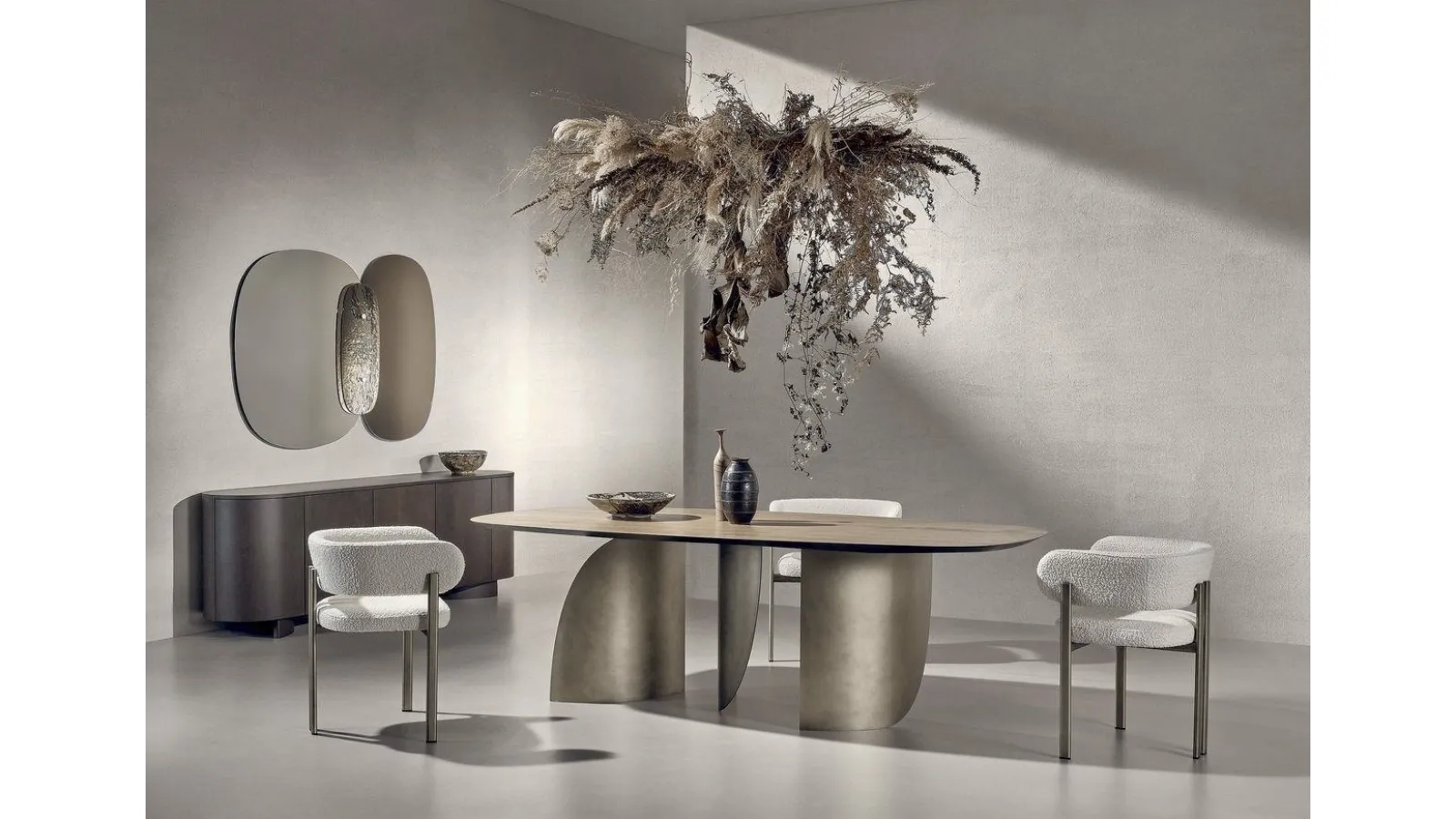 Tavolo Sail in Noce Americano e metallo di Nature Design