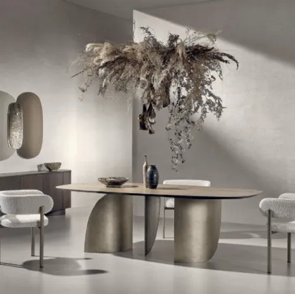 Tavolo Sail in Noce Americano e metallo di Nature Design