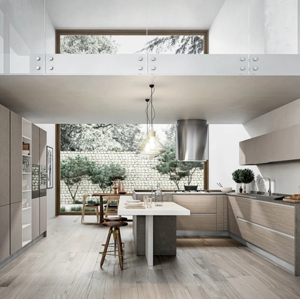 Cucina Moderna Cartesia con penisola di Home Cucine