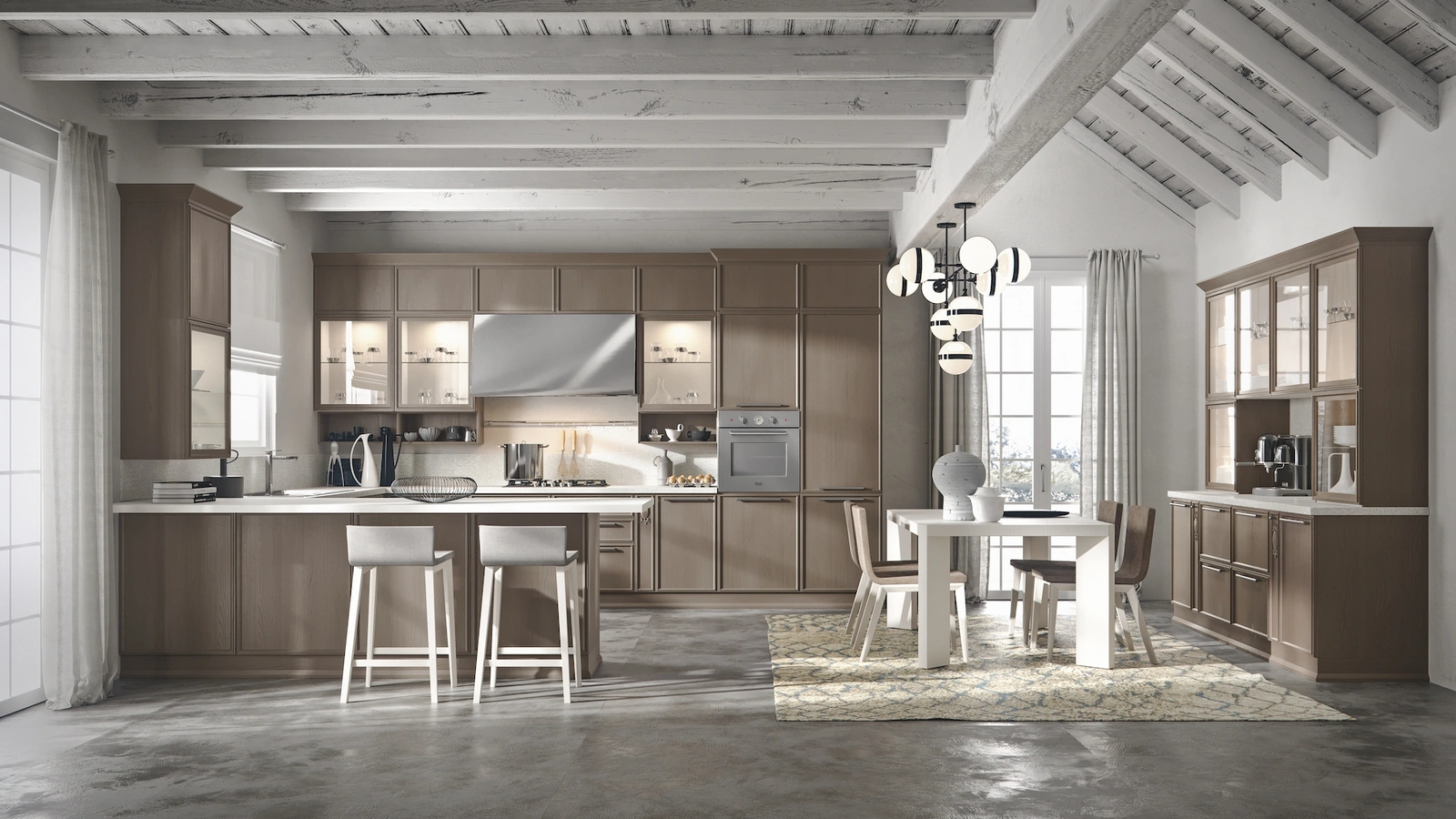 Cucina Moderna Estetica con penisola di Home Cucine