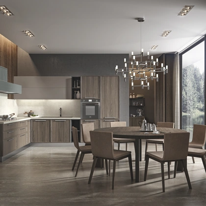 Cucina Moderna in frassino Etica + Estetica angolare di Home Cucine