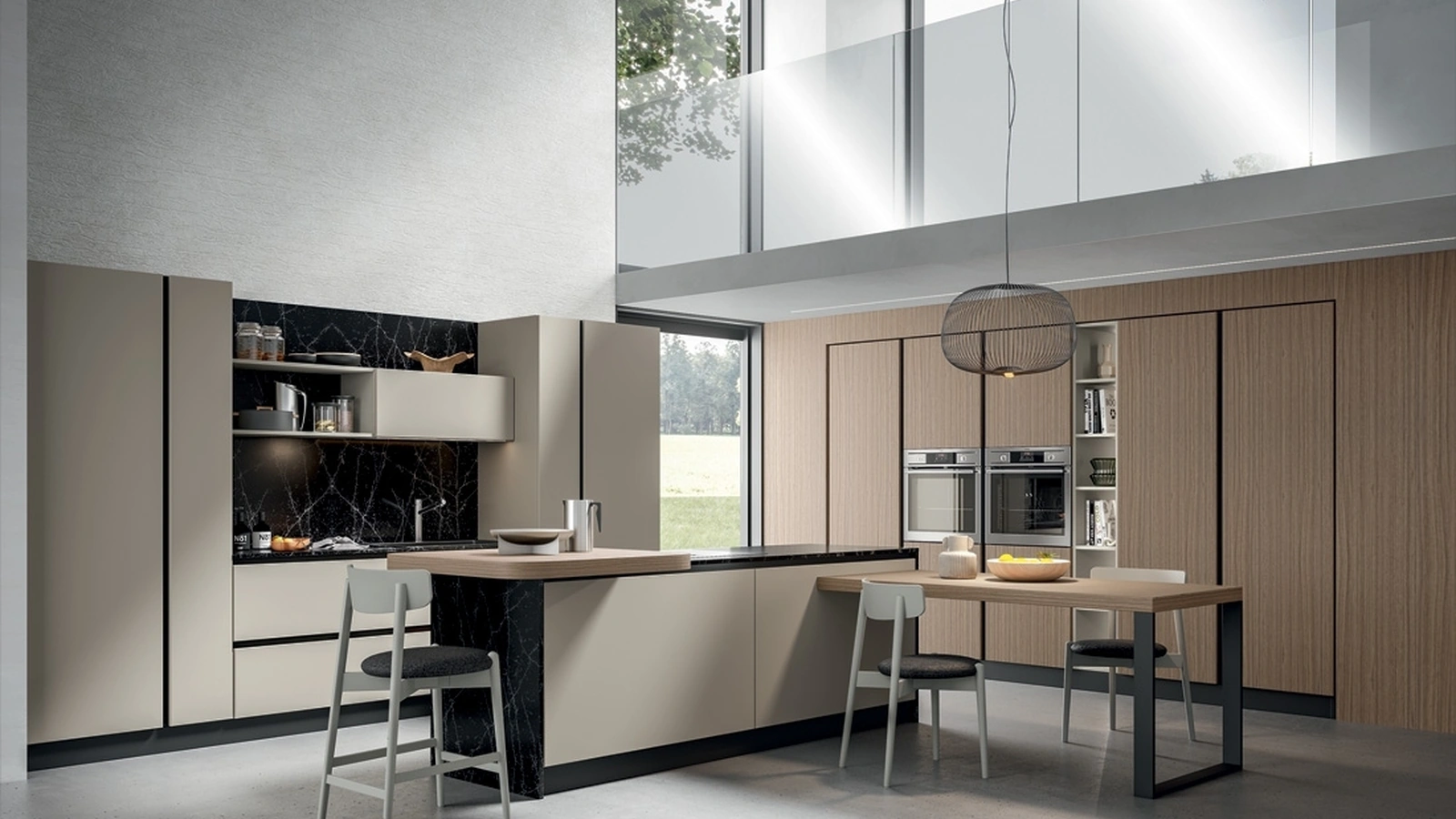 Cucina Moderna Mela con isola di Home Cucine