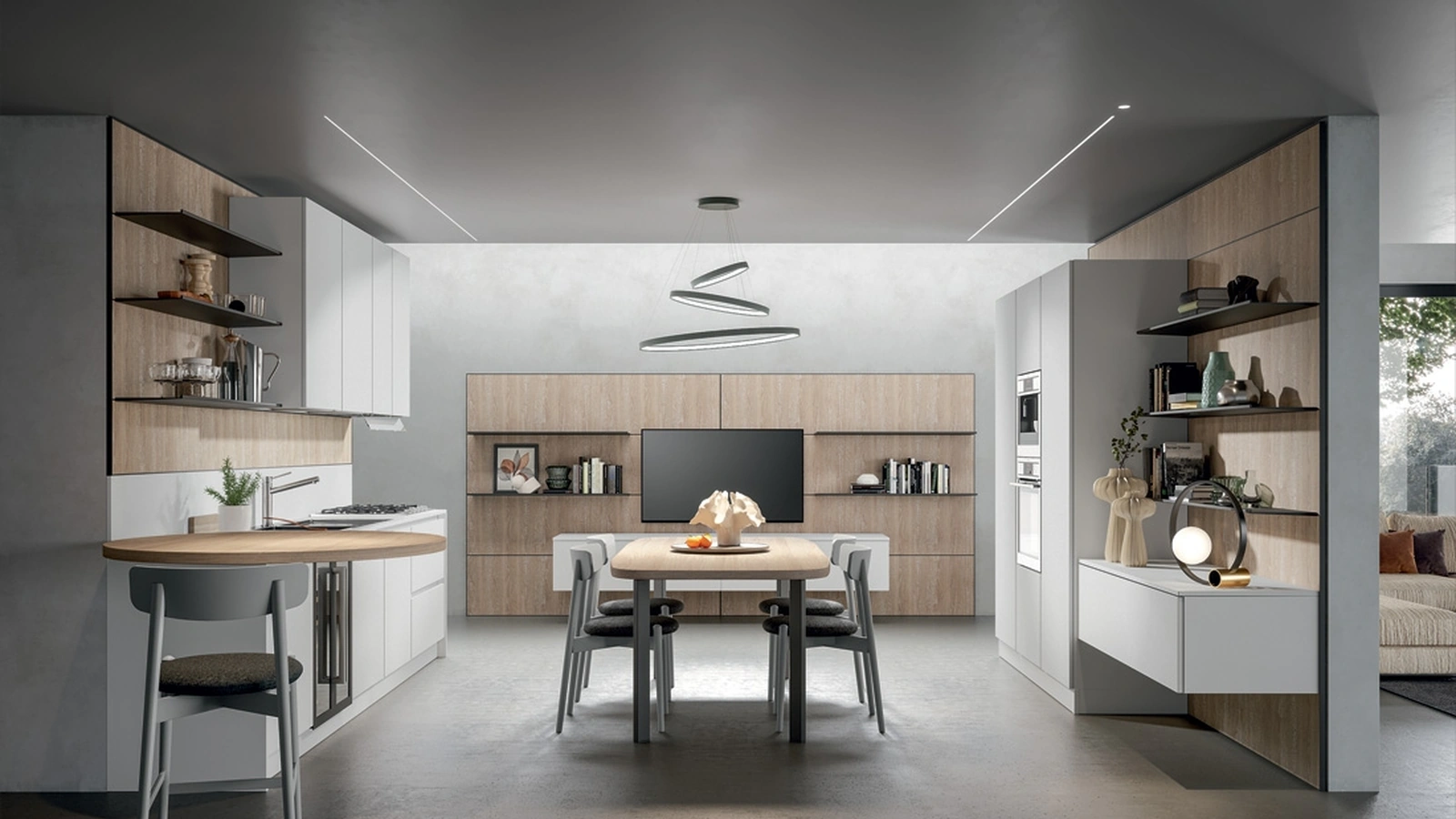 Cucina Moderna Mela con penisola di Home Cucine
