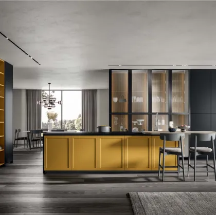 Cucina Moderna Nexa con isola in laccato di Home Cucine