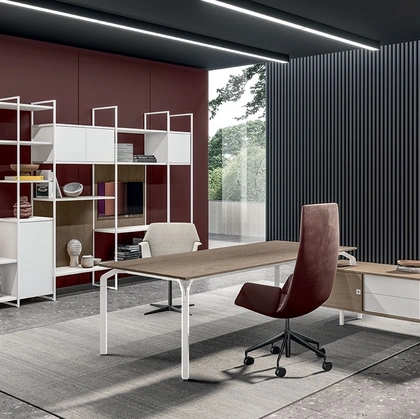 Scrivania Direzionale Yoga Impiallacciato di About Office