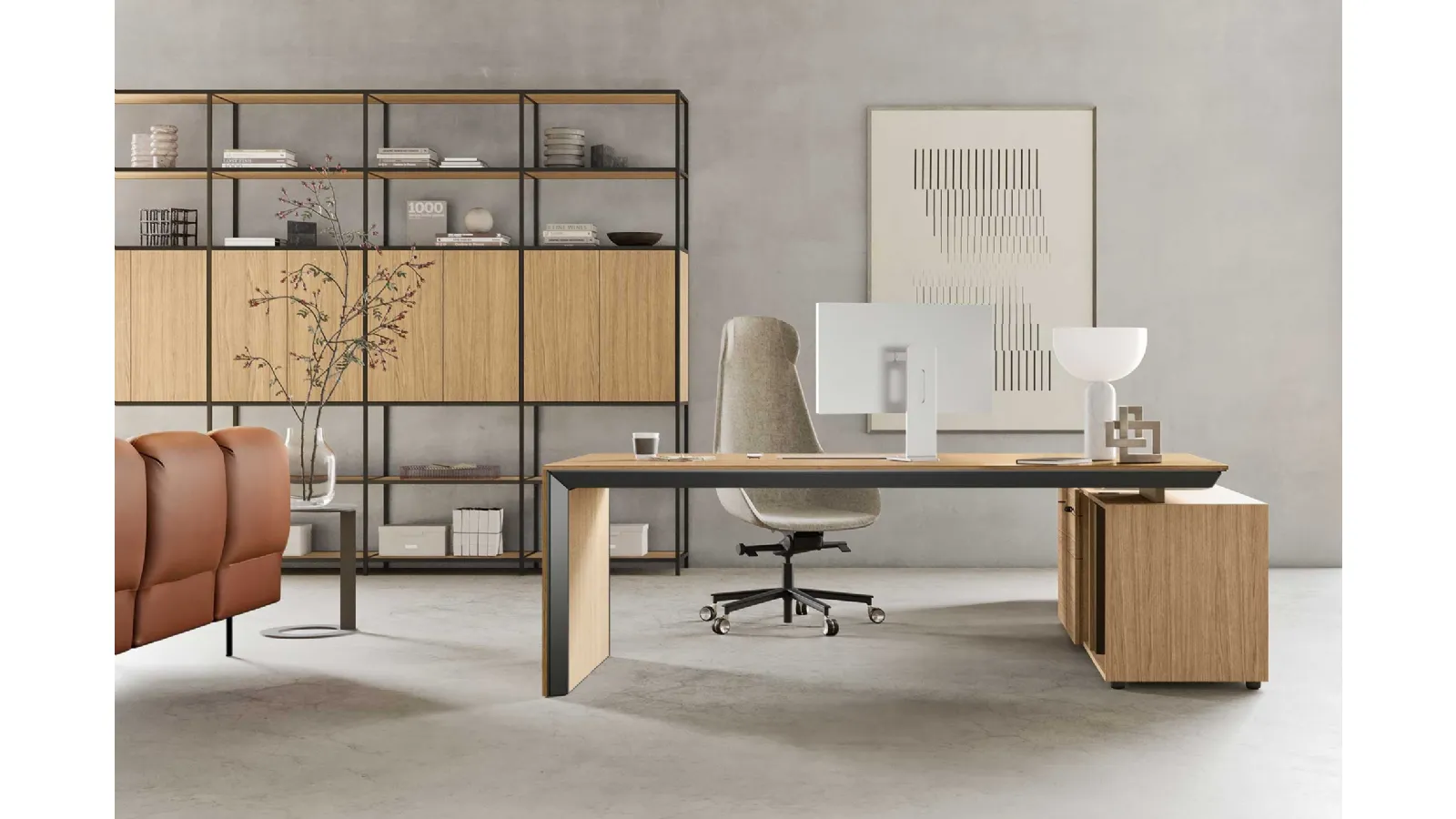 Scrivania Direzionale Han in Legno di Martex