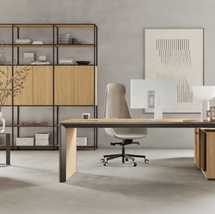 Scrivania Direzionale Han in Legno di Martex