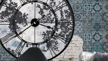 Carta da parati raffigurante un orologio Clock di Adriani e Rossi