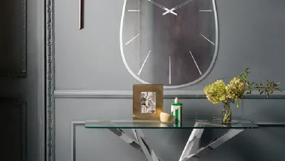 Orologio da muro in vetro specchiato Capri di Riflessi