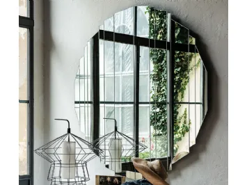 Specchio da parete composto da listelli di cristallo specchiato accostati Stripes di Cattelan Italia