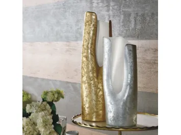 Vaso Ceramica esterno foglia oro o argento, interno bianco opaco e viceversa Calla di Adriani e Rossi