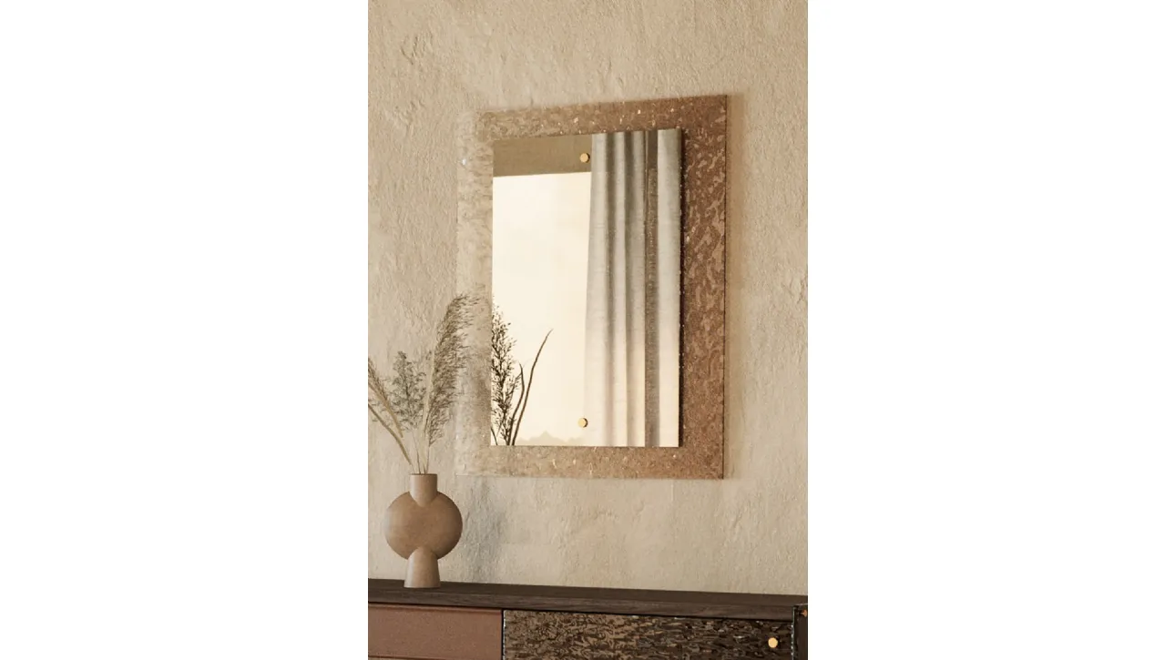 Specchio rettangolare con cornice in vetro cotto Eclipse di Nature Design