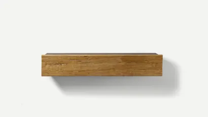 Mensola contenitore Living Plain in legno secolare e metallo di Nature Design