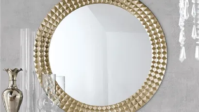Specchio Egypt con cornice in legno foglia oro di Cattelan Italia