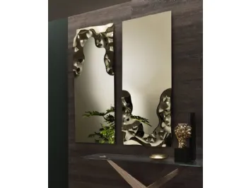 Specchio Venere in vetro fuso specchiante bronzato di Riflessi