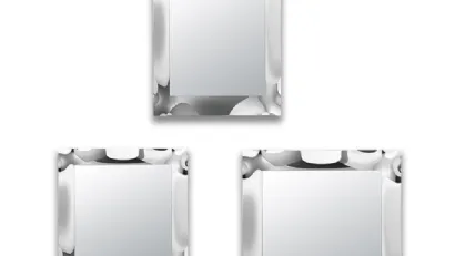 Specchio di design Viva con cornice decorata di Riflessi