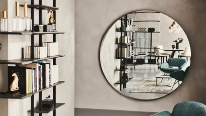 Specchio con cornice in acciaio Wish Magnum di Cattelan Italia