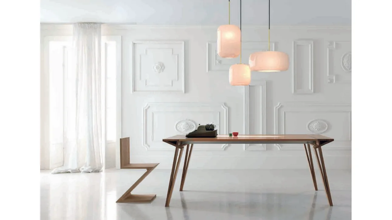 Lampada a sospensione in vetro di Murano rosa e oro Lord di Adriani e Rossi
