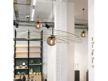 Lampada in metallo verniciato e sfera in vetro di Murano Vogue di Adriani e Rossi