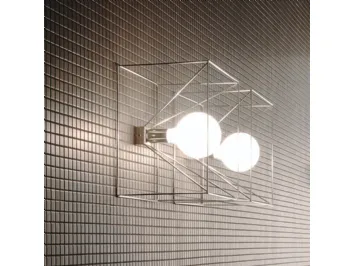 Lampada Applique Reflex in acciaio con lampadina sabbiata di Adriani e Rossi