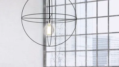 Lampadario in metallo a sospensione Astrolabio di Adriani e Rossi