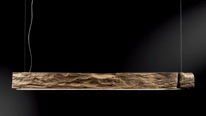 Lampada sospesa in legno Big Flat di Nature Design