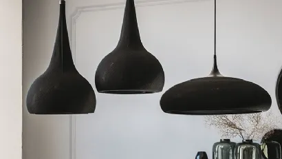 Lampada a sospensione con rivestimento in maglia Byblos di Cattelan Italia