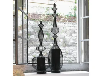 Lampada da tavolo in metallo verniciato nero File Tavolo di Adriani e Rossi