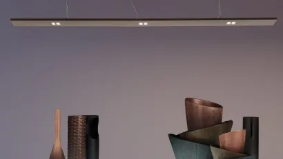 Lampada a sospensione in metallo con tecnologia LED Hi Line di Adriani e Rossi