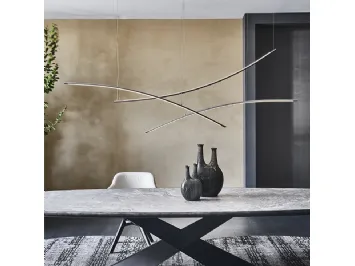 Lampada a sospensione in acciaio verniciato Katana di Cattelan Italia