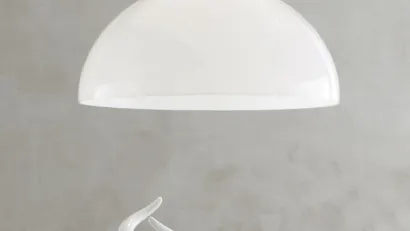 Lampada a sospensione Moon in metacrilato Bianco di Adriani e Rossi