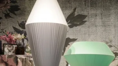 Lampada in tessuto plissettato Musical di Adriani e Rossi
