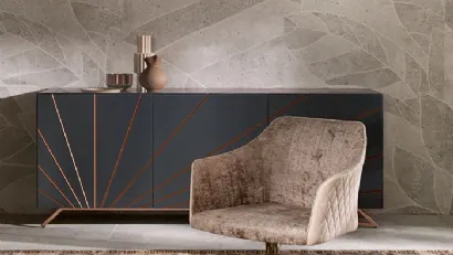 Lampada da parete Twist Applique in metallo con due bulbi in vetro bianco satinato di Riflessi