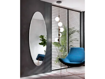 Lampada a sospensione Twist SV5 in metallo con bulbi in vetro bianco satinato di Riflessi