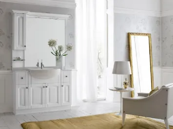 Mobile bagno classico in frassino bianco e piano in marmo ACANTHIS AC24 di Compab