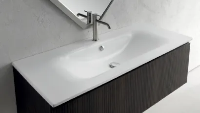 Mobile da Bagno sospeso in nobilitato effetto legno B-GO BG001 di Compab