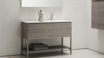 Mobile Bagno da appoggio in melaminico effetto legno B-GO BG003 di Compab