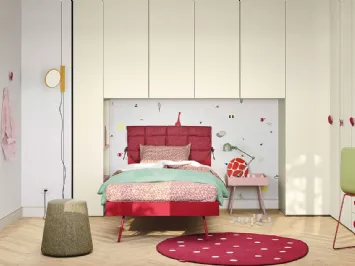 Cameretta a ponte Kids space 23 in melaminico di Nidi
