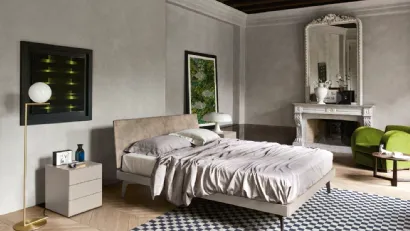 Letto Aliante in tessuto con testiera di Sangiacomo