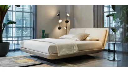 Letto in tessuto con testiera Biggie di Twils