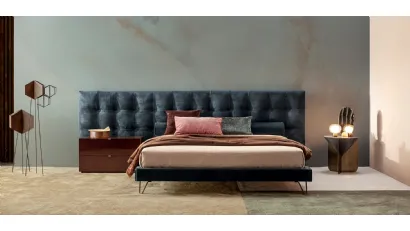 Letto in tessuto Boiserie Oscar Capitonné di Twils