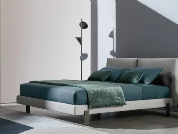 Letto in tessuto imbottito con testiera Book di Twils